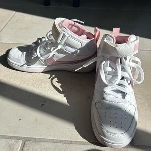 Nike White and Pink High-Tops